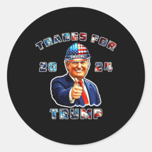 Trump Maga I'm Voting Trades for Trump 2024 Runt Klistermärke