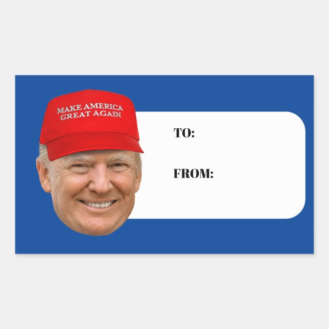 TRUMP MAGA-jul Rektangulärt Klistermärke (Framsida)