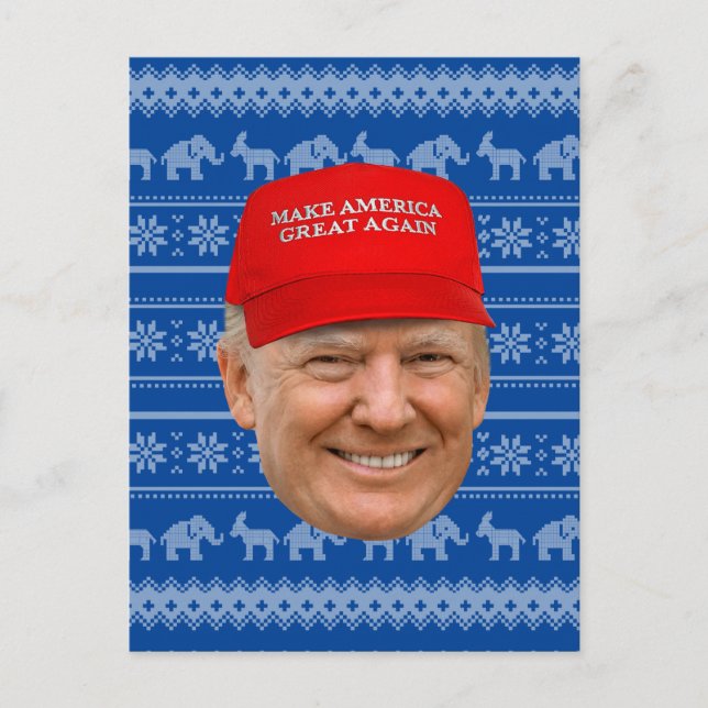 TRUMP MAGA-jul Vykort (Framsida)
