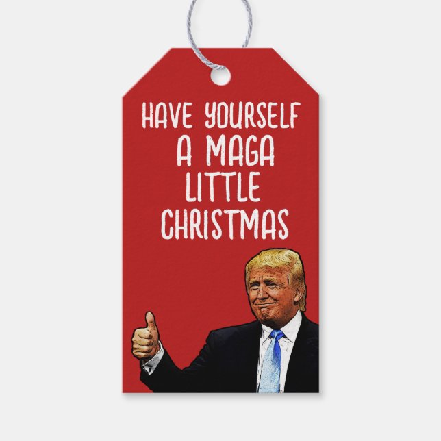 TRUMP MAGA-JULETIKETTER PRESENTETIKETT (Framsidan)