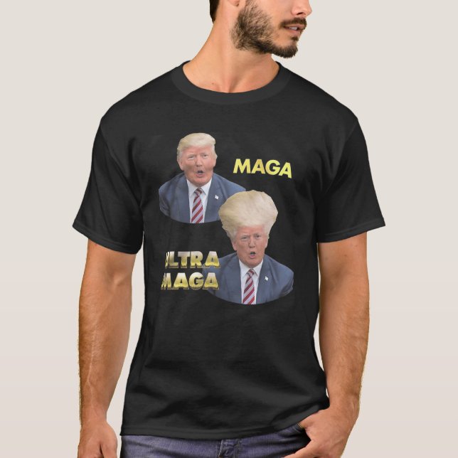 Trump MAGA Vs Ultra MAGA T Shirt (Framsida)