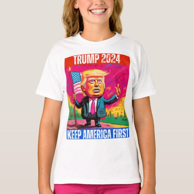 TRUMP MAKE AMERICA FÖRST T SHIRT (Framsida)