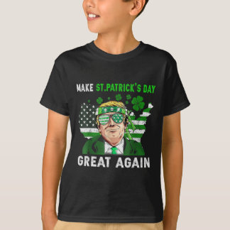 Trump Make St Patricks Day Great Again Funny Trump T Shirt