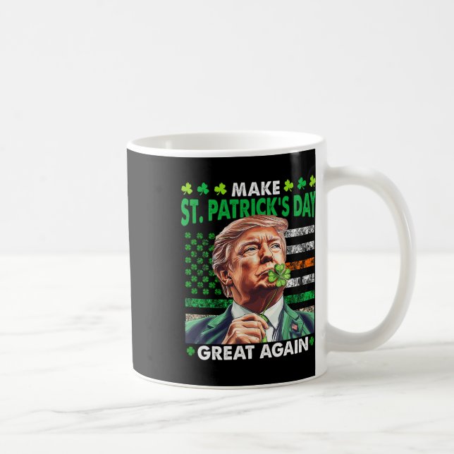 Trump Make St Patricks Day Great Again Irish Ameri Kaffemugg (Höger)