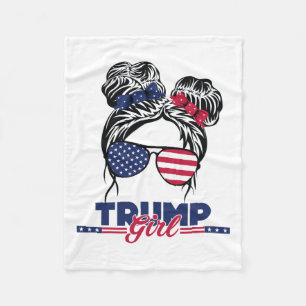 Trump Mamma invigningsdag 2025 Messy Bun American Fleecefilt