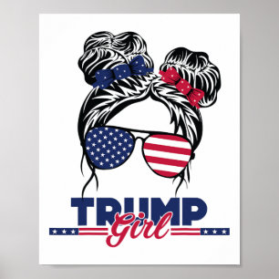 Trump Mamma invigningsdag 2025 Messy Bun American Poster