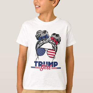 Trump Mamma invigningsdag 2025 Messy Bun American T Shirt