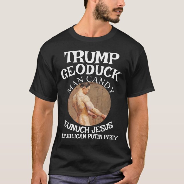 Trump Man Candy Jesus Republican Pee Party T Shirt (Framsida)