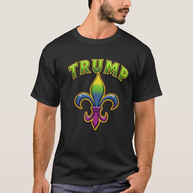 Trump Mardis Gras T Shirt (Framsida)