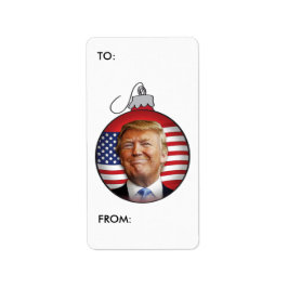 Trump-Märkre för julgåva Adressetikett