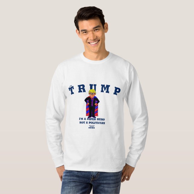Trump med bild, Humor, Humor. T Shirt (Hel framsida)