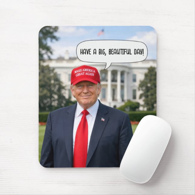 Trump med pratbubbla musmatta (Med mus)