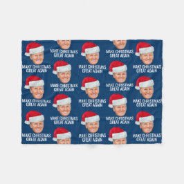 Trump med Santa Hat - Gör julen Underbar igen Fleecefilt