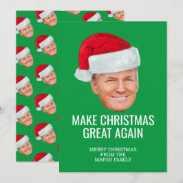Trump med Santa Hat - Gör julen Underbar igen Kort