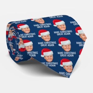 Trump med Santa Hat - Gör julen Underbar igen Slips