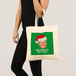 Trump med Santa Hat - Gör julen Underbar igen Tygkasse
