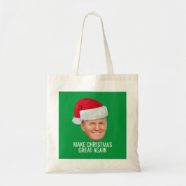 Trump med Santa Hat - Gör julen Underbar igen Tygkasse