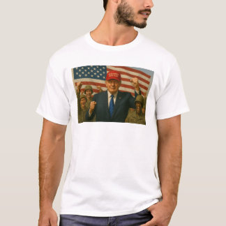 Trump med soldater som firar seger t shirt
