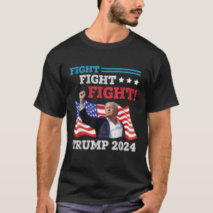 Trump med USA:s kamp mot Flagga 2024 T Shirt