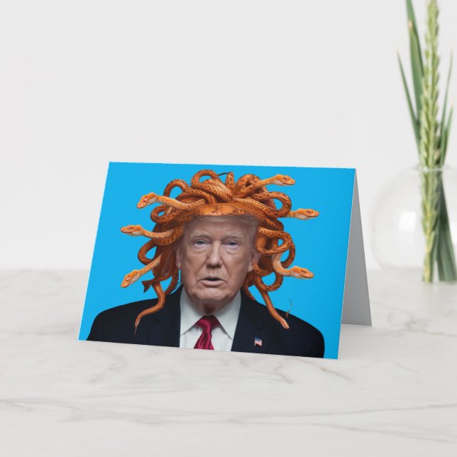 Trump Medusa Greeting Card Kort (Framsida)