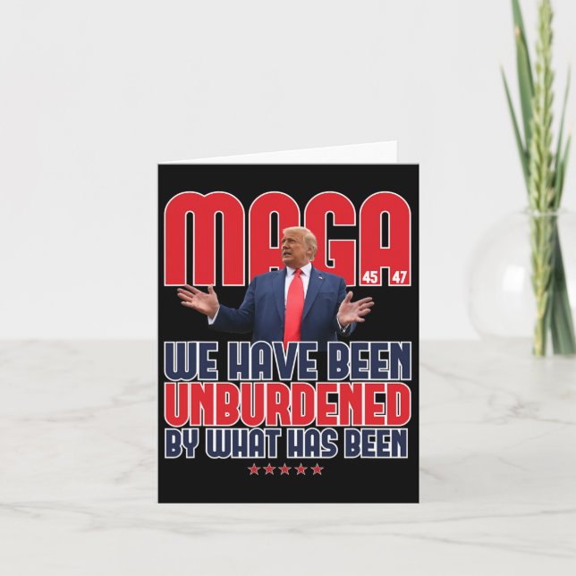 Trump Mega 2024 47th President Oburdened Meme Des Kort (Framsida)
