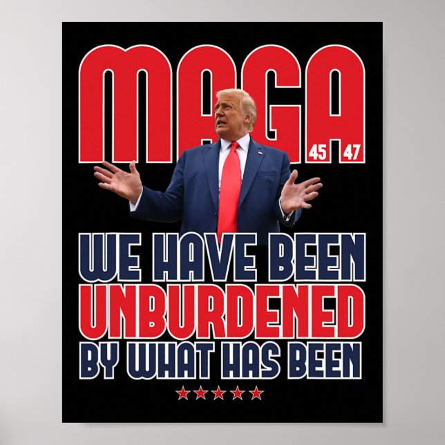 Trump Mega 2024 47th President Oburdened Meme Des Poster (Framsidan)