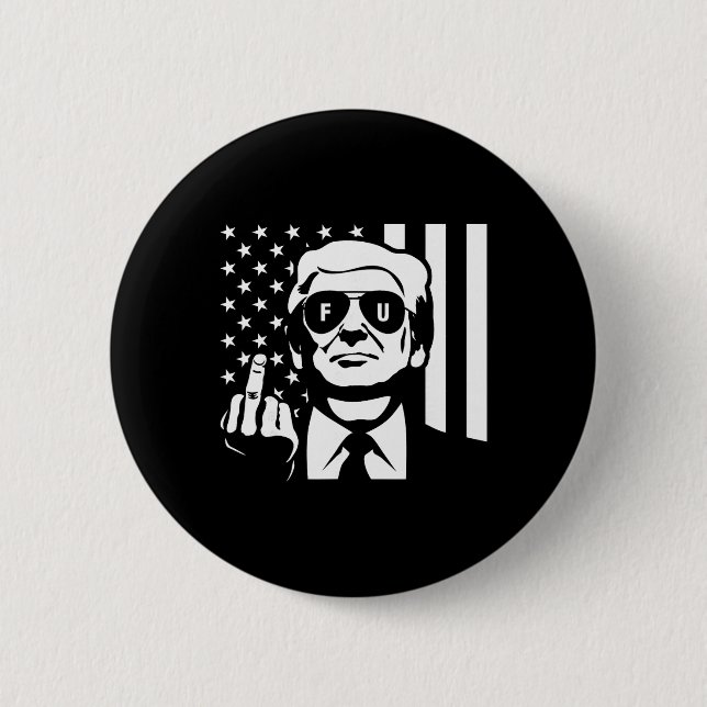 Trump Mellanfinger Affisch  Knapp (Framsida)