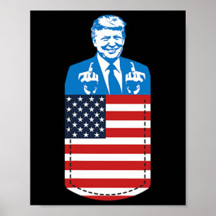 Trump Mellanfinger Fick 2020 Val Usa Repub Poster