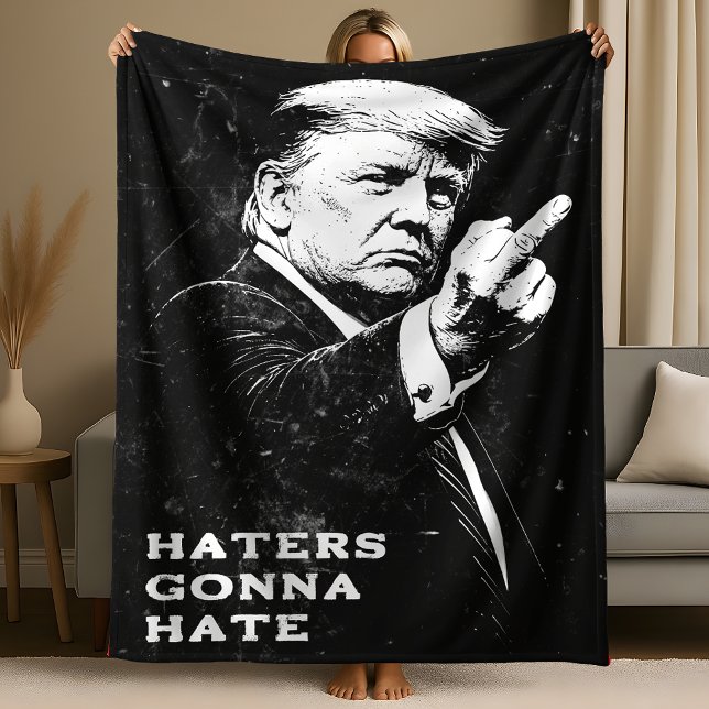 Trump Mellanstick 2026 Meme Rolig Fleecefilt (Skapare uppladdad)