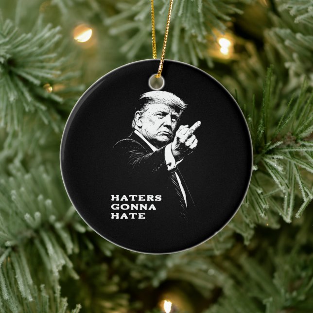 Trump Mellanstick 2026 Meme Rolig Julgransprydnad Keramik (Träd)
