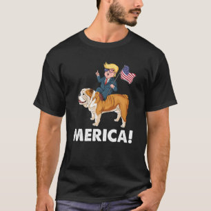 Trump Merica English Bulldog Hund American Hero 4T T Shirt