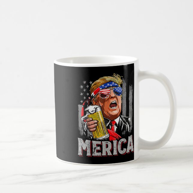 Trump Merica gör 4:e juli Underbar igen Manar Drin Kaffemugg (Höger)