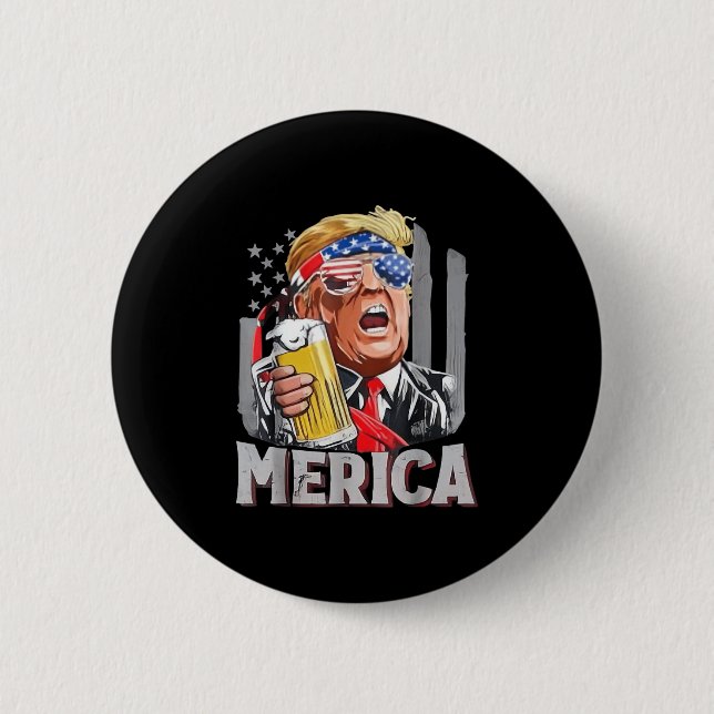 Trump Merica gör 4:e juli Underbar igen Manar Drin Knapp (Framsida)