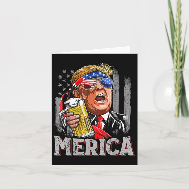 Trump Merica gör 4:e juli Underbar igen Manar Drin Kort (Framsida)
