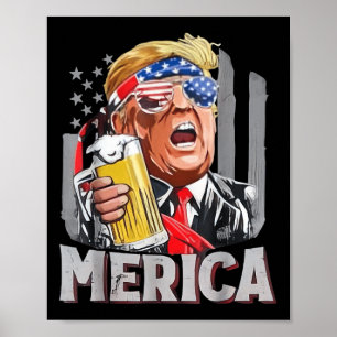 Trump Merica gör 4:e juli Underbar igen Manar Drin Poster