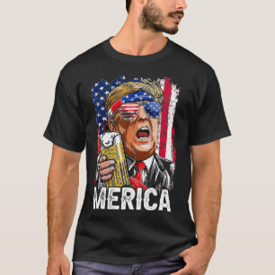 Trump Merica Gör 4:e juli Underbart Amerika igen T Shirt