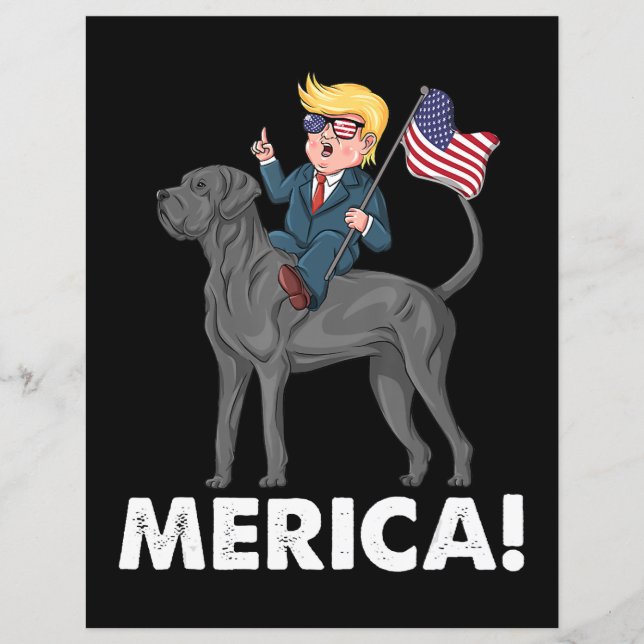 Trump Merica Great dane Hund American Hero 4:e (Framsida)