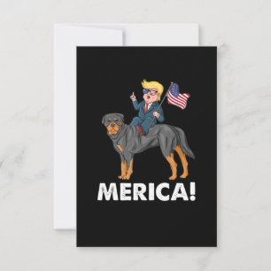 Trump Merica Rottweiler Hund American Hero OSA Kort