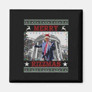 Trump Merrry Rizzmas Funny Humous Trump Dance Ch Magnet