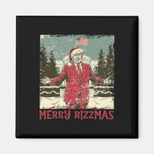 Trump Merry Rizzmas Funny Humous Trump Dance Chr Magnet