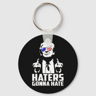 Trump Mitten Finger Funny Haters Gonna Hate Presid Nyckelring