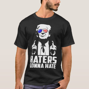 Trump Mitten Finger Funny Haters Gonna Hate Presid T Shirt