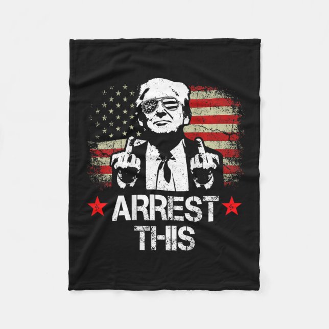 Trump Mitten Finger Pro Trump 2024 (på baksidan) Fleecefilt (Framsidan)