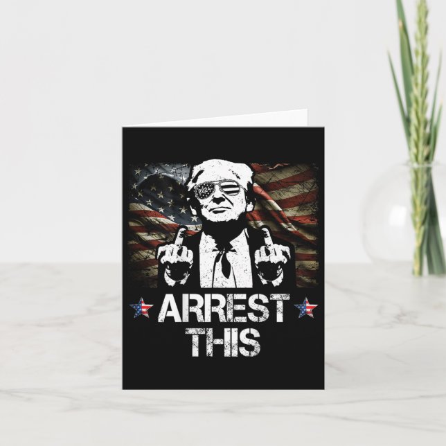 Trump Mitten Finger Pro Trump 2024 (på baksidan) Kort (Framsida)