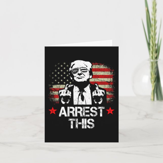 Trump Mitten Finger Pro Trump 2024 (på baksidan) Kort (Framsida)