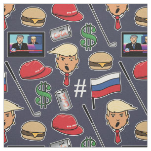 Trump, Money, Burgers, Golf, Ryssland och Fake New Tyg