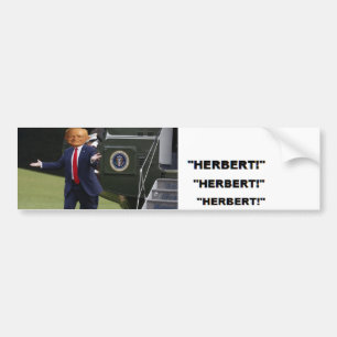 TRUMP-morfer in i Herbert Hoover-stötfångaren Bildekal