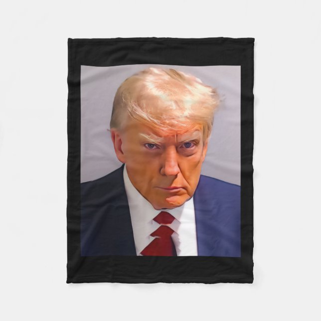 Trump Mugg Shot 1 Fleecefilt (Framsidan)