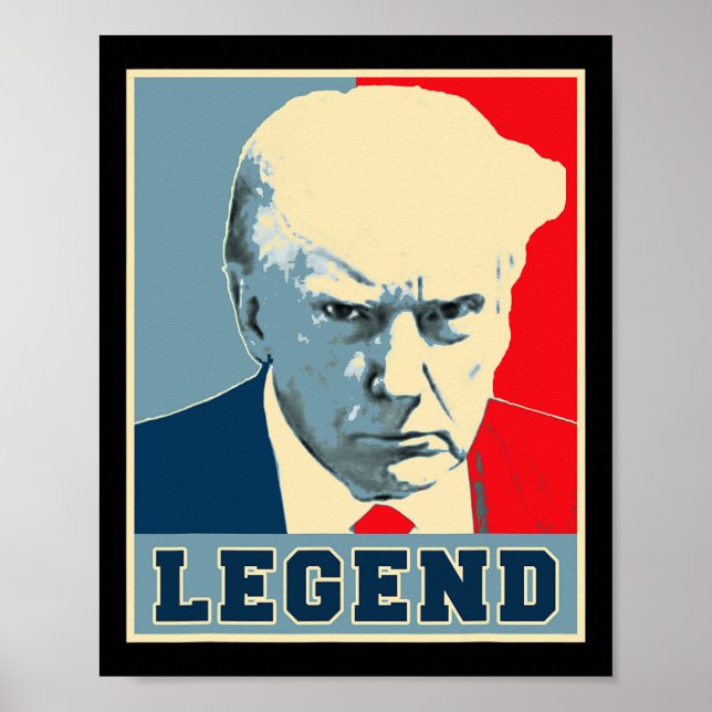 Trump Mugg Shot 2024 President Legend Surrend aldr Poster (Framsidan)
