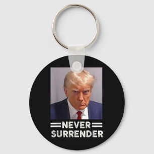 Trump Mugg Shot Aldrig Surrender Trump Vote 2024 Nyckelring